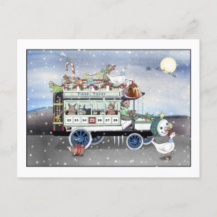 Tinsel Tours Holiday Postcard