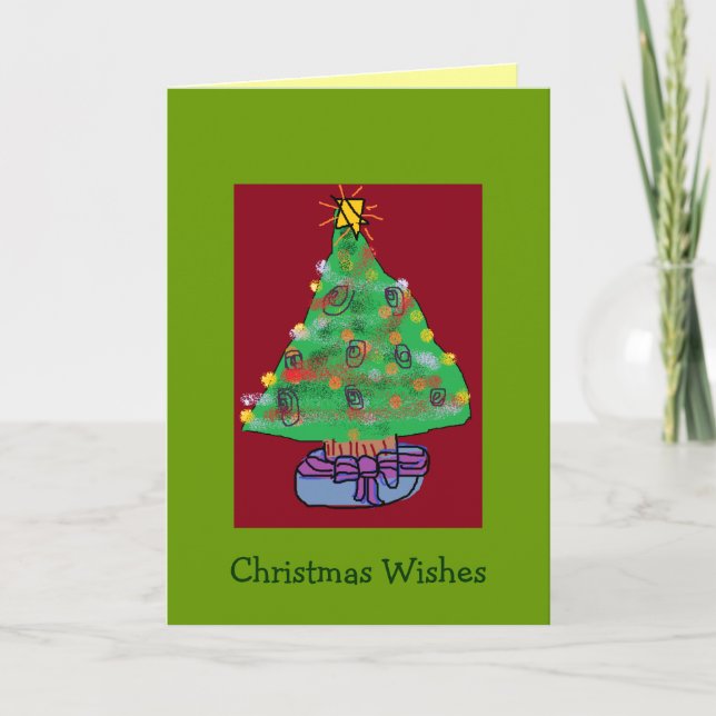 Tinsel Tree Christmas Card (Front)