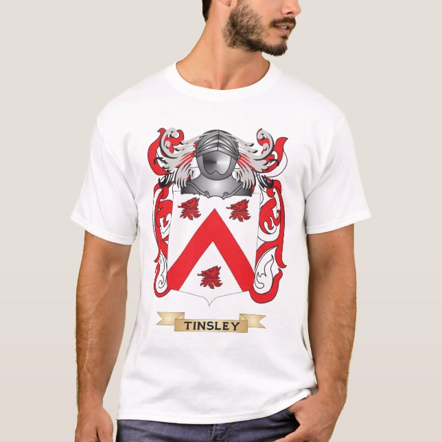 Tinsley Family Crest (Coat of Arms) T-Shirt (Front)