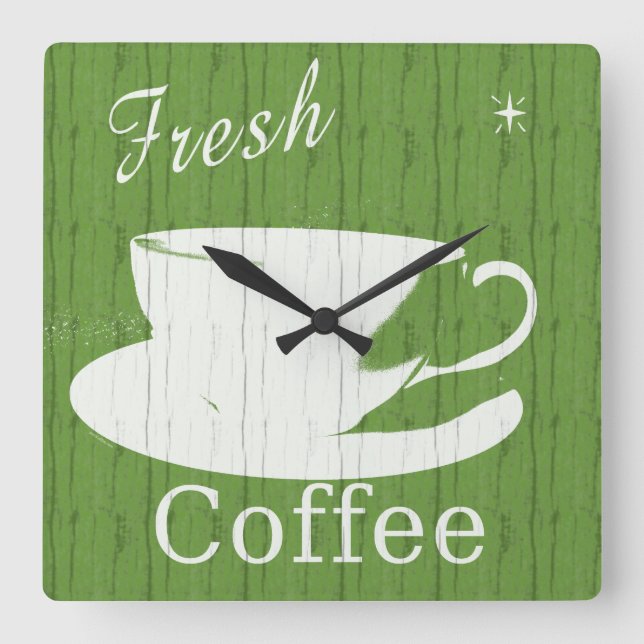 Tintable Rustic Coffee Clock (Front)