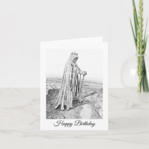 Tintagel King Arthur Monument Cornwall birthday Note Card