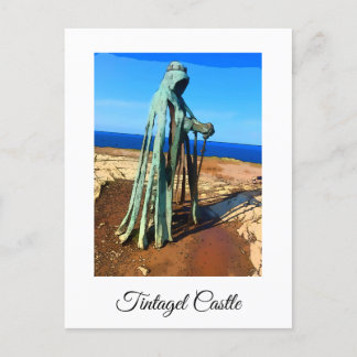 Tintagel King Arthur Monument Cornwall Postcard