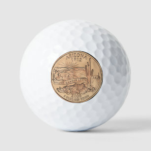 Tinted Arizona State Quarter Design Golf Balls