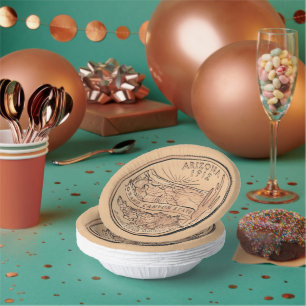 Tinted Arizona State Quarter Design Paper Bowl Plate