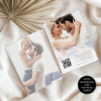 Tinted Photo Background for Vellum QR Code Wedding