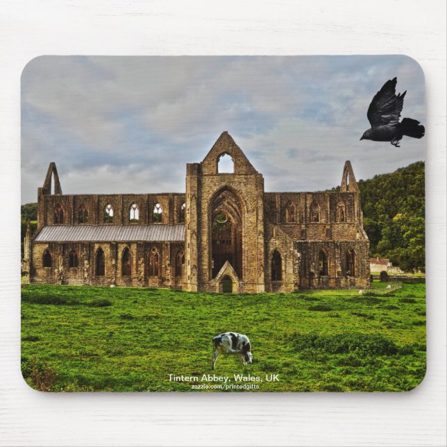 Tintern Abbey Cistercian Monastery Pastoral Scene Mouse Mat (Front)