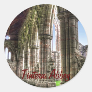 Tintern Abbey, Cistercian Monastery, Wales Classic Round Sticker