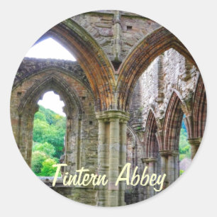 Tintern Abbey, Cistercian Monastery, Wales Classic Round Sticker