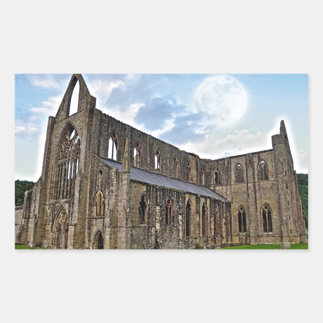 Tintern Abbey, Cistercian Monastery, Wales Rectangular Sticker (Front)
