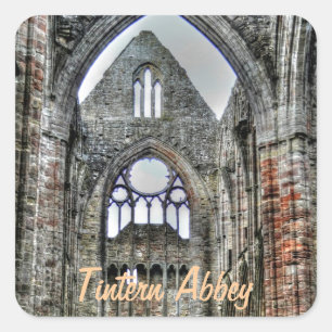 Tintern Abbey, Cistercian Monastery, Wales Square Sticker