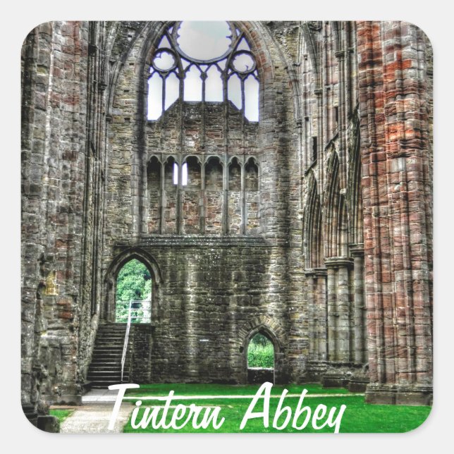 Tintern Abbey, Cistercian Monastery, Wales Square Sticker (Front)
