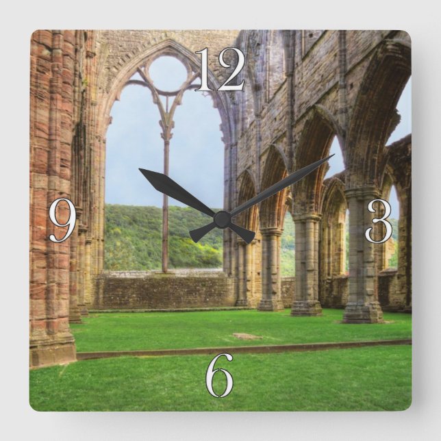 Tintern Abbey, Cistercian Monastery, Wales Square Wall Clock (Front)