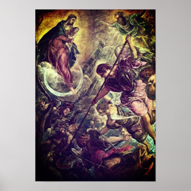 Tintoretto – Archangel Michael Fights Satan Poster (Front)