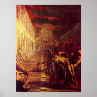 Tintoretto - Salvage of the corpse of St Mark Poster