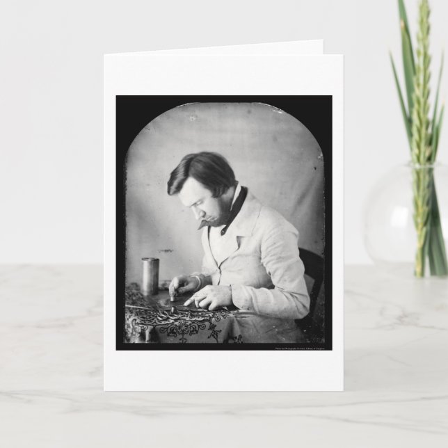 Tinworker Daguerreotype 1853 Card (Front)