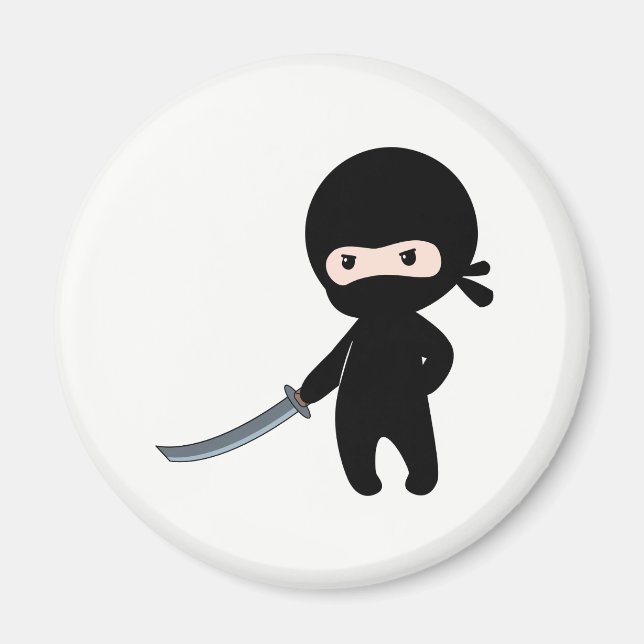Tiny Angry Ninja Magnet (Front)