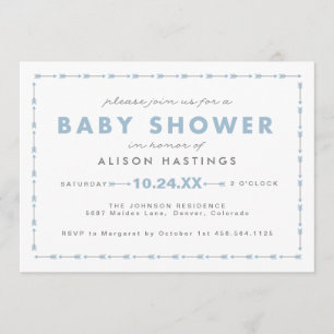 Tiny Archer Arrow Modern Boy Baby Shower Invite