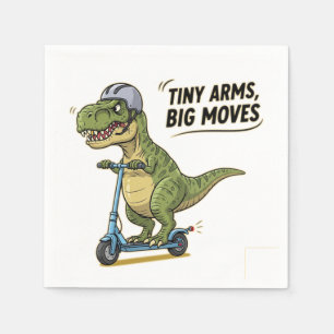 Tiny Arms. Big Energy. Dino on Wheels! Napkin