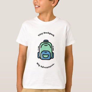 Tiny Backpack Big Adventures Kids T-Shirt