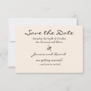 Tiny Bee Wedding Save the Date card