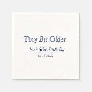 tiny bit older 50th birthday purple pastel modern  napkin