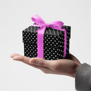 Tiny Black and White Polka Dots Wrapping Paper