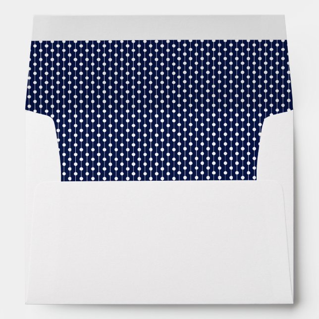 Tiny Blue Dots Pattern Envelope (Back (Bottom))
