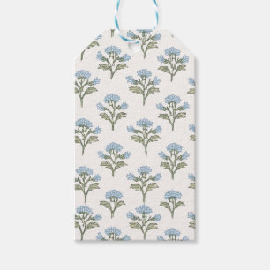 Tiny Blue Sprig on Cream, Olive Stems Gift Tags