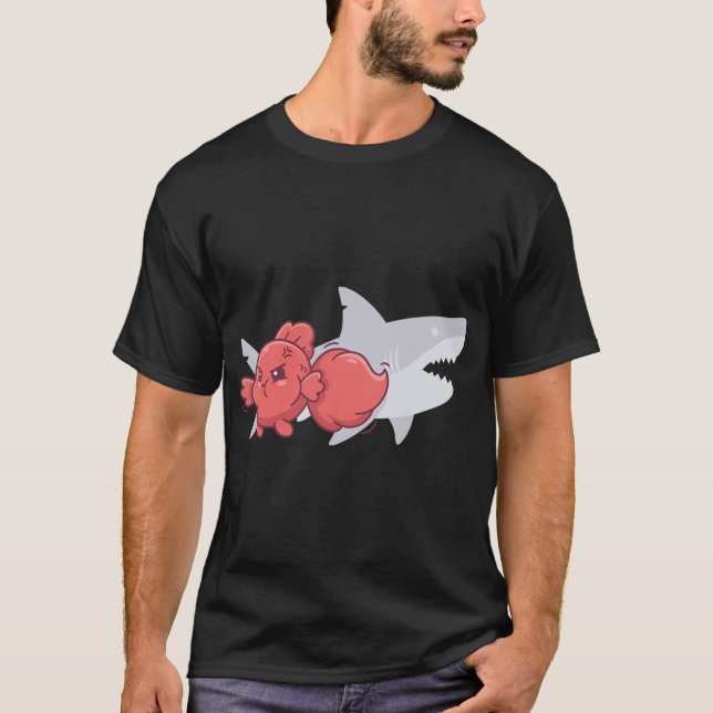 Tiny Body Big Rage Funny Betta Fish T-Shirt (Front)