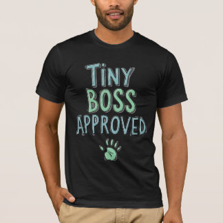 Tiny Boss Approved Funny Baby Paw Print Gift T-Shirt