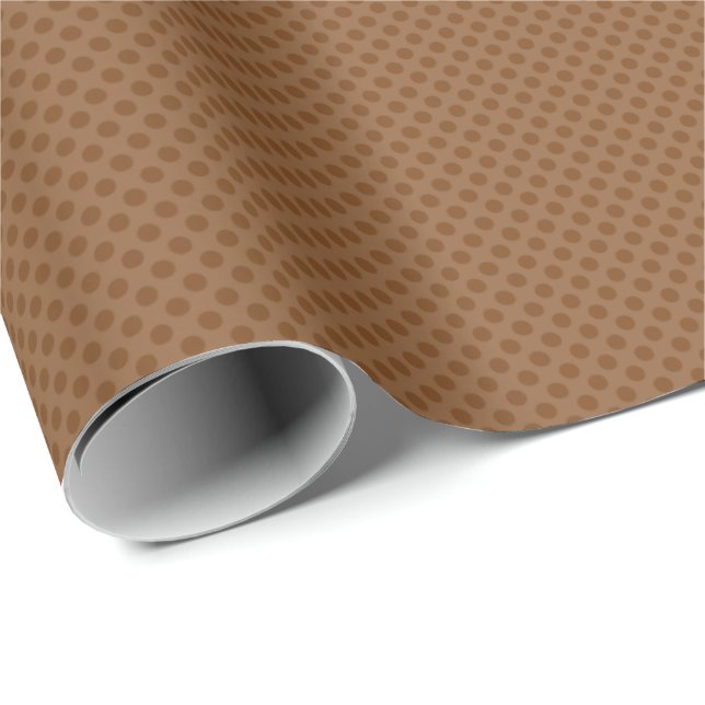 Tiny Brown Polka Dots Wrapping Paper (Roll Corner)