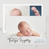 Tiny But Mighty | Boy Birth Announcement