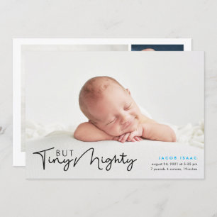 Tiny But Mighty Boy Birth Announcement