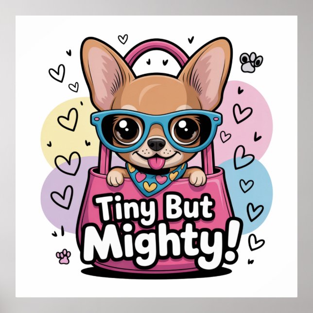 Tiny but Mighty Chihuahua   Posters & Prints (Front)