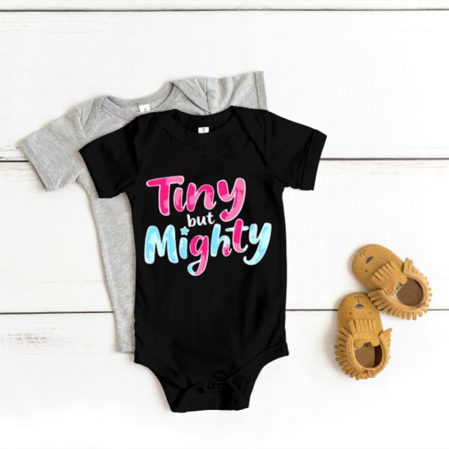 "Tiny but Mighty" Cute Brave Baby Bodysuit (Creator Uploaded)