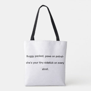 Tiny But Mighty: Dainty Doll's Pink Buggy Tote Bag