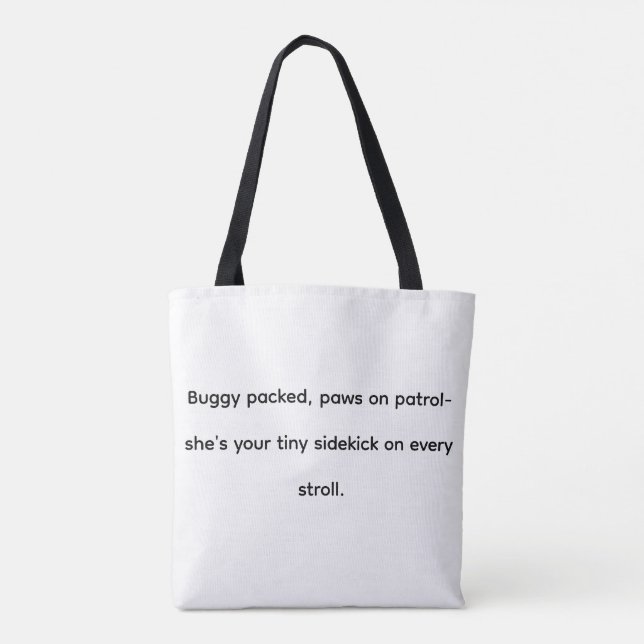 Tiny But Mighty: Dainty Doll's Pink Buggy Tote Bag (Back)