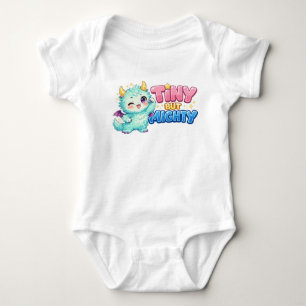 Tiny But Mighty Dragon Baby Bodysuit