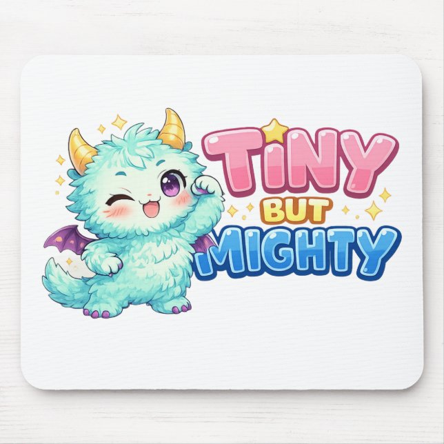 Tiny But Mighty Dragon Mouse Mat (Front)