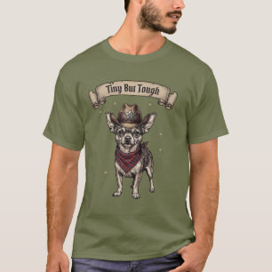 Tiny But Tough' Chihuahua rocks a cowboy T-Shirt
