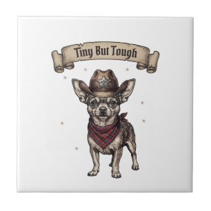 Tiny But Tough' Chihuahua rocks a cowboy Tile