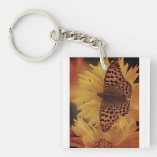 Tiny Butterfly Keychain"  Key Ring