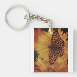 Tiny Butterfly Keychain" Key Ring
