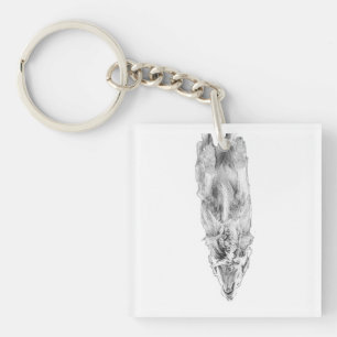Tiny calm, golden guide key ring