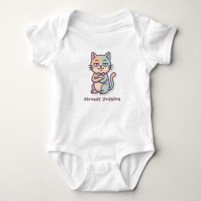 Tiny cat, Big atittude Bodysuit (Front)