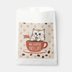 Tiny cat paw prints and coffee beans Poster Favour Bags