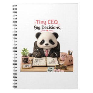 Tiny CEO Big Decisions Funny Baby Panda Notebook