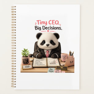 Tiny CEO Big Decisions Funny Baby Panda Planner