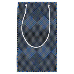 Tiny chequered 2 tones 04A Grey BG Small Gift Bag