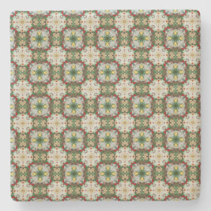 Tiny Christmas Bells Pattern Stone Coaster